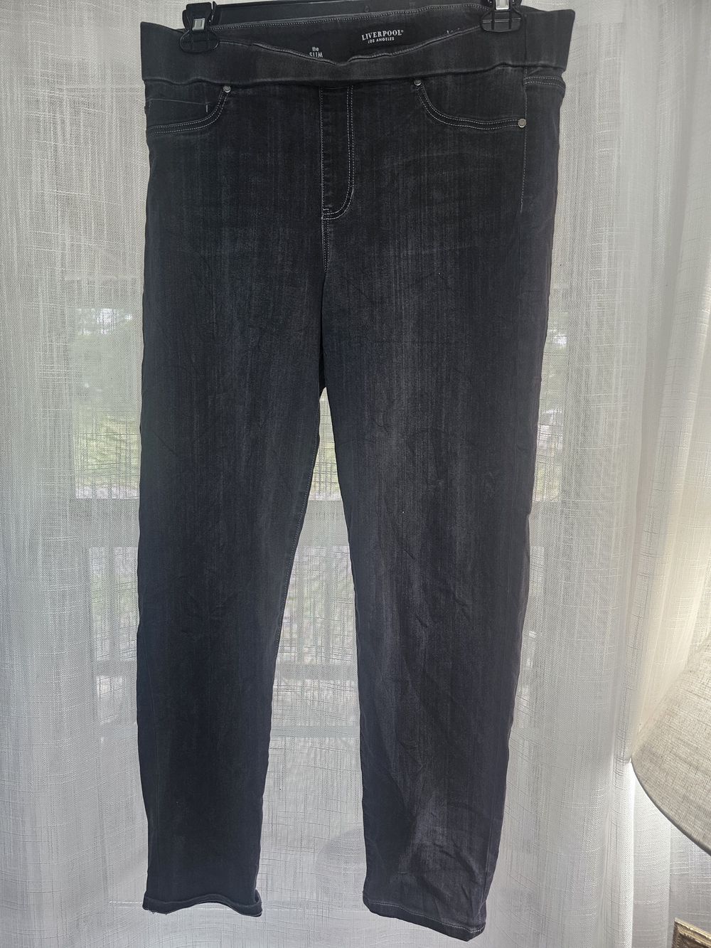 Liverpool Men's Slim Black Jeans